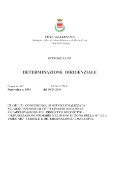 Determina n. 1591 del 06/11/2014 Commissione