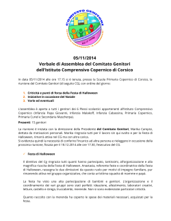 CG Verbale 05.11.2014 - Comitato Genitori Copernico