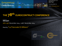 Euroconstruct Conference 18th-19th November 2014