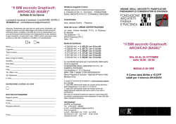 “Il BIM secondo Graphisoft: ARCHICAD (BASE)” “Il BIM secondo