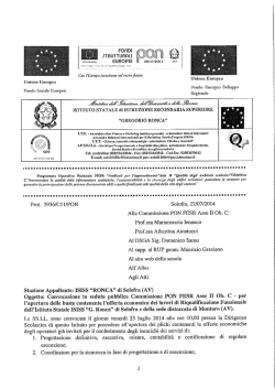 Convocazione seduta pubblica PON FERS Asse II ob.C