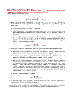 Legge regionale 12 settembre 2014, n. 19 Modifica della legge