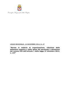 L.R. Puglia 14 novembre 2014, n. 47