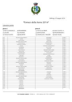 “Torneo della Serra 2014”