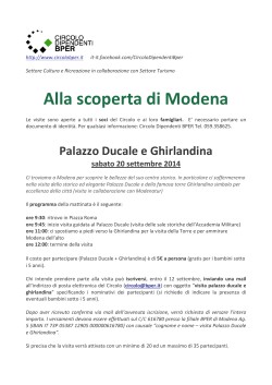 Alla scoperta di Modena - Circolo Dipendenti BPER