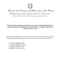 Esperti associazioni per istituzioni scolastiche