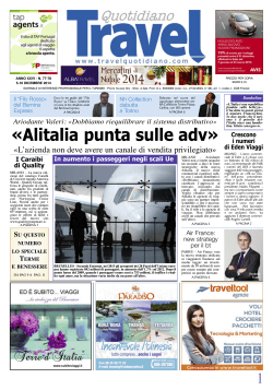 «Alitalia punta sulle adv»