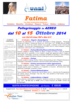 Fatima AdV 10 - 15 Ottobre 2014