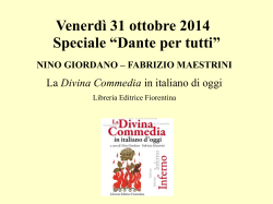 31 ottobre 2014 - I paesaggi della Divina Commedia, Nino Giordano