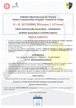 Torneo provinciale di Tennis - ordine dei dottori commercialisti e