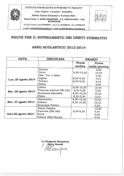 debiti formativi 2014 - iis filelfo tolentino