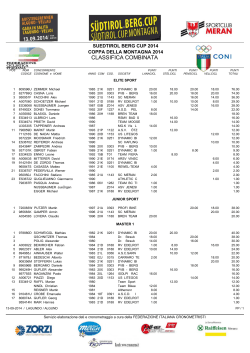 Classifica combinata Südtirol.cup.Montagna 2014 Categorie (pdf)