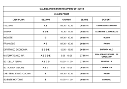 Calendario esami di recupero 2013_2014
