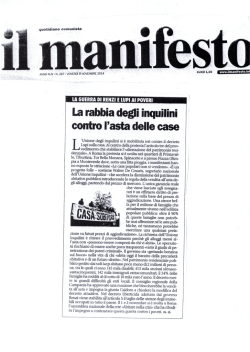 Il Manifesto 7 novembre 2014