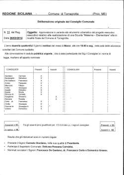 Deliberazione di Consiglio Comunale n. 11 del 26 marzo 2014