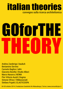 Italian Theories - zeroundicipi&ugrave;.it
