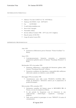 CV (pdf 98,42) - Regione Lazio