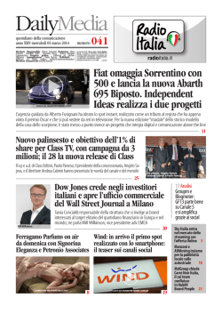 Fiat omaggia Sorrentino con 500 e lancia la nuova