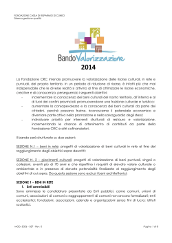 Testo BAV 2014 - Fondazione CRC