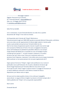 I nostri ex alunni ci scrivono .... : Pubblicata la lettera di