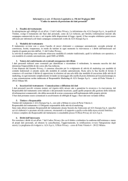 Informativa ex art