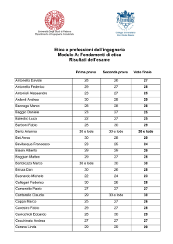 risultati degli esami del corso 2013-2014