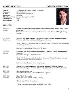 JOHANNA MAY GREGORY - O-Tur - Universit&agrave; della Svizzera italiana