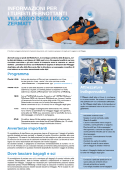 Info per turisti pernottanti - im Iglu-Dorf