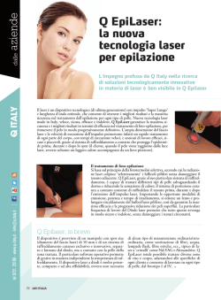 aziende Q EpiLaser: la nuova tecnologia laser per epilazione - Q