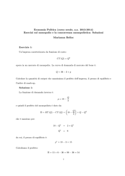 Economia Politica (corso serale, a.a. 2013