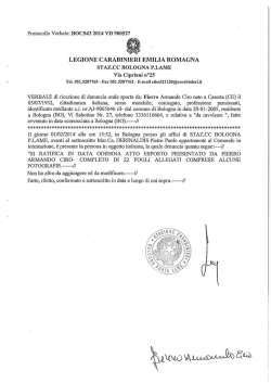 Carteggio riguardante la documentazione citata