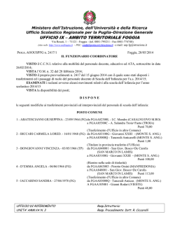 Infanzia - Decreto Rettifica Movimenti 2014