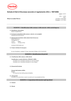 Scheda di Dati di Sicurezza secondo el regolamento (CE