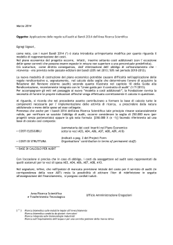 Bandi RS 2014 (indicazioni per audit)