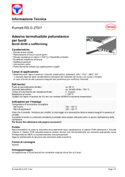 Informazione Tecnica Purmelt RS G 270/7 Adesivo