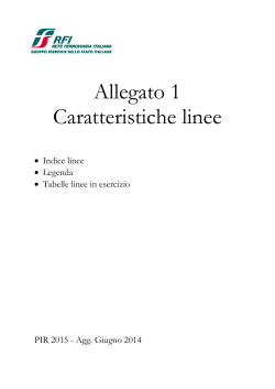 All. 1: Caratteristiche linee