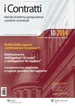 I CONTRATTI rivista nr 10 2014 - Le Banche Dati per gli Operatori
