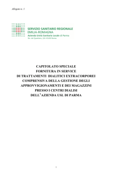 capitolato dialisi al 18 giugno 2014
