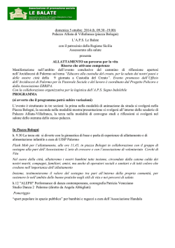 domenica 5 ottobre 2014 (h. 09.30 -19.00) Palazzo