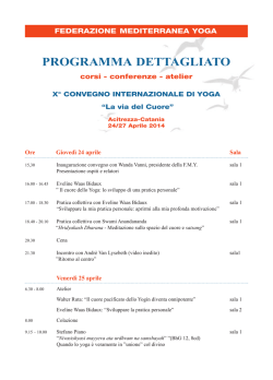 Scarica il Programma - Federazione Mediterranea Yoga