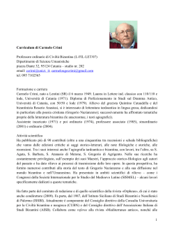 Prof. Carmelo Crimi - Scuola Superiore di Catania