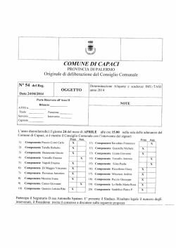 delibera di consiglio comunale n . 54 2014