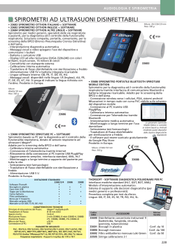 SPIROMETRI AD ULTRASUONI DISINFETTABILI
