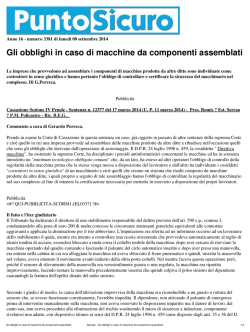Gli obblighi in caso di macchine da componenti