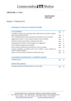 5 Circolare Febbraio 2014 - Commercialisti in Modena