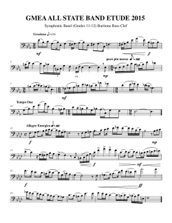 GMEA ALL STATE BAND ETUDE 2015