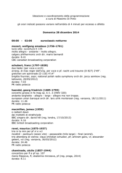 Domenica 28 dicembre 2014