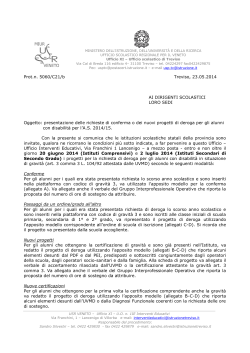 Nota UST - Treviso – Ufficio scolastico territoriale