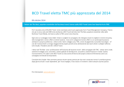 BCD Travel eletta TMC più apprezzata del 2014