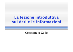 Introduzione - Prof. Crescenzio Gallo